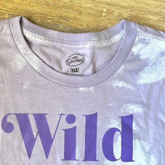 The Simpson Wild Child Lisa LS Tie Dye Purple T-Shirt size S New - Picture 5 of 7